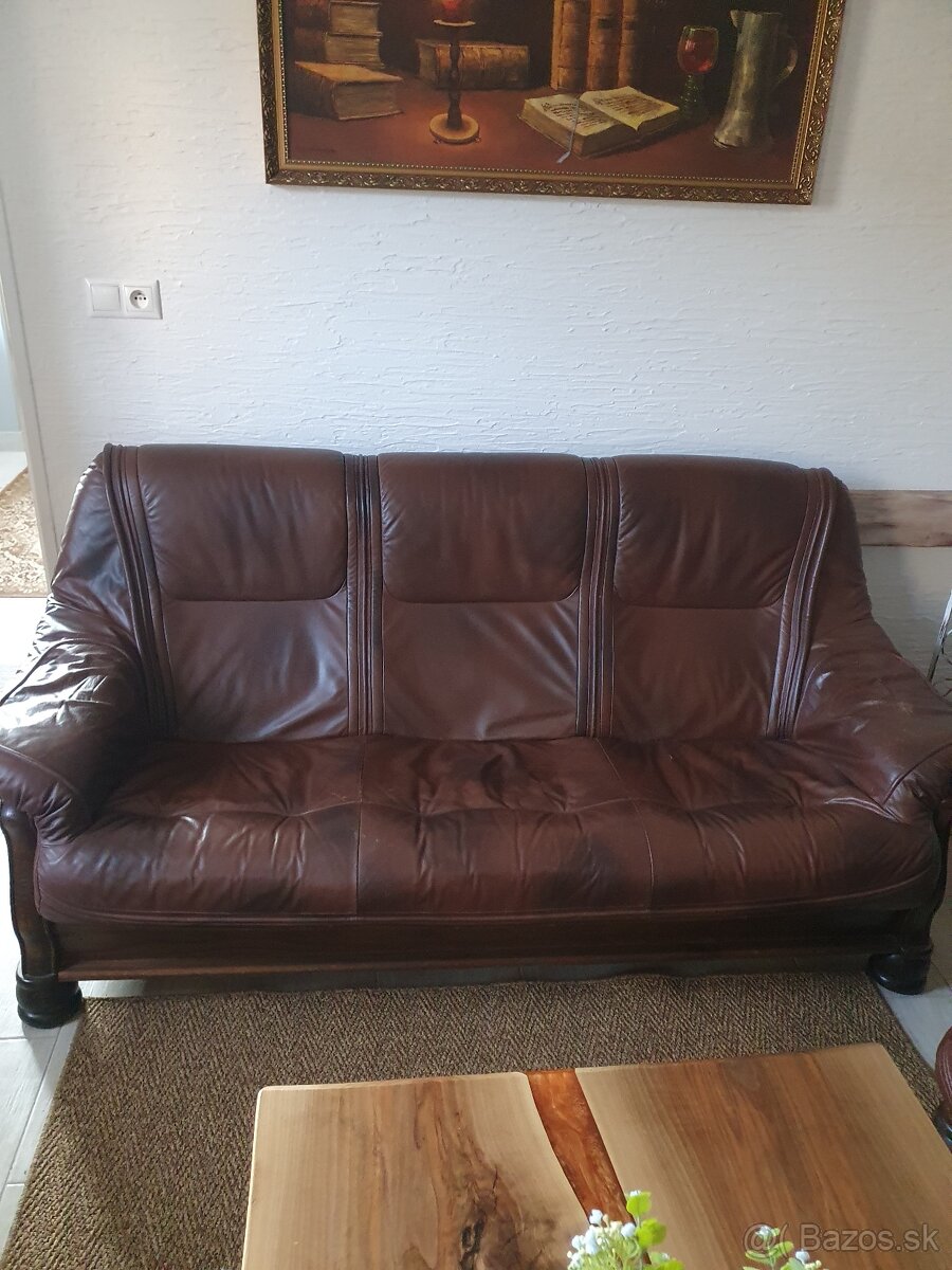 Predám koženú sedačku 3+2+1 - 2