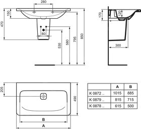 Umývadlo TONIC II 61,5x50cm - 2