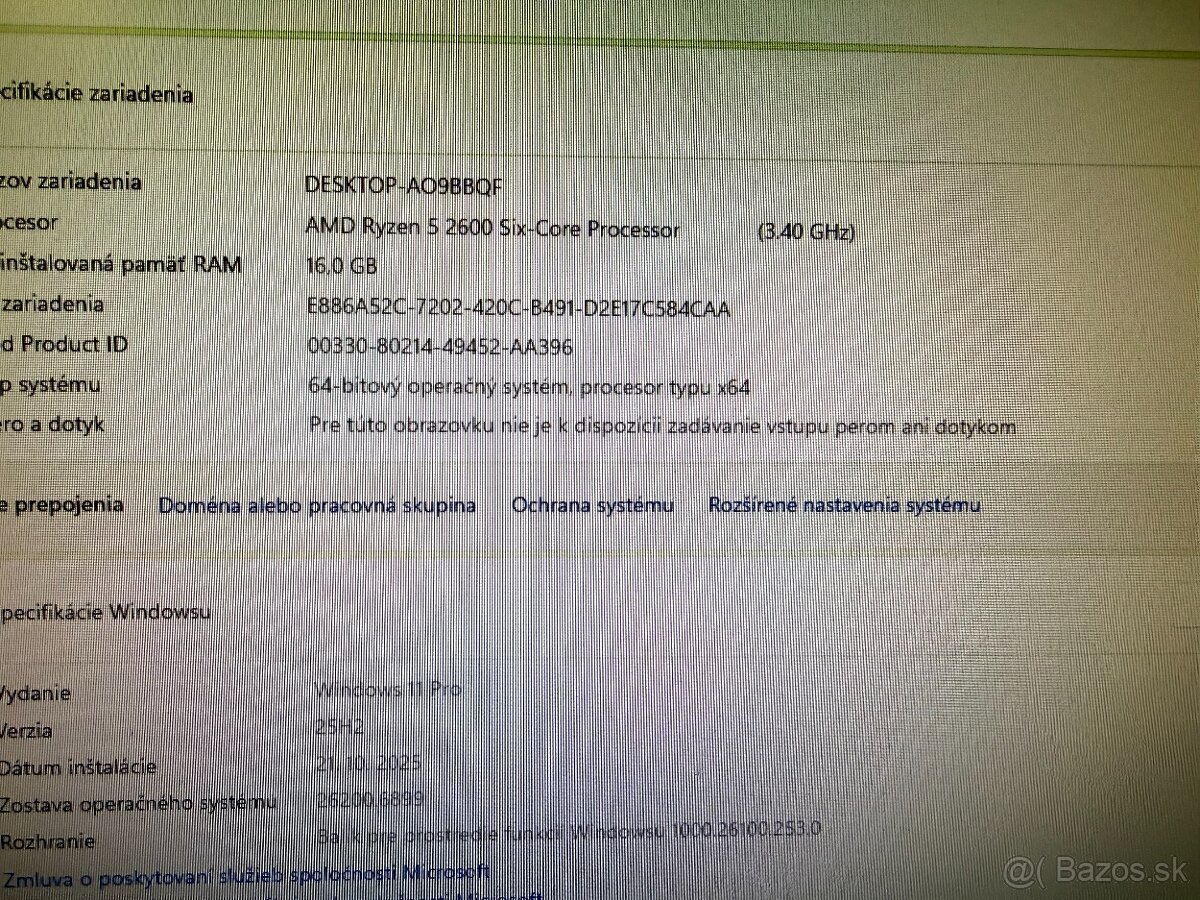 Herný počítač Ryzen 5 2600 16 GB GTX 1060 6 GB SSD+HDD - 2