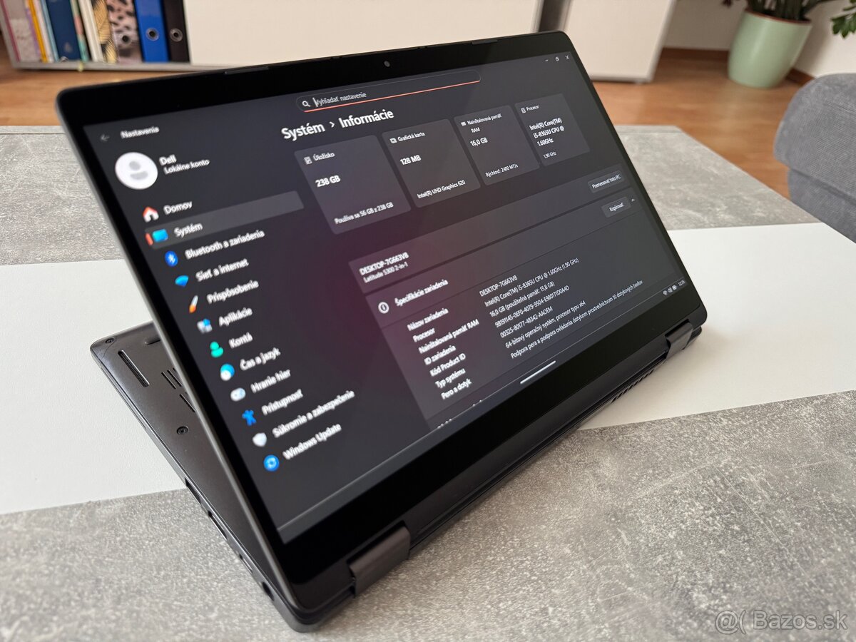 Dotykový Dell Latitude 5300 2v1 – i5/16GB/256SSD - 2
