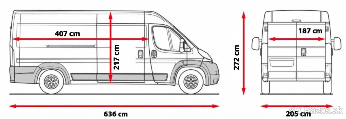 Dodávka Fiat Ducato L4H3 na prenájom - 2
