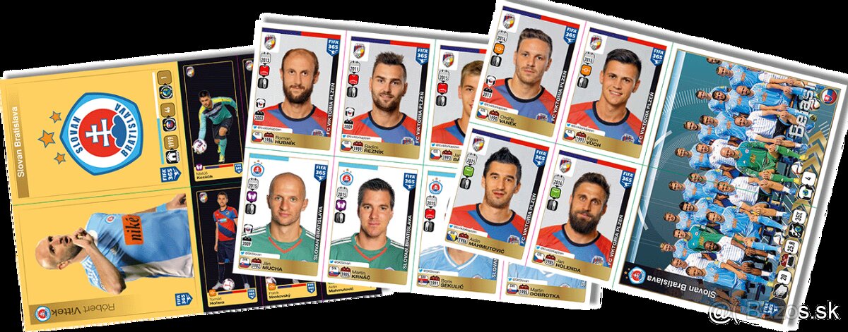 Samolepky, nálepky FIFA 365 rok 2015 Slovan a Viktoria Plzeň - 2