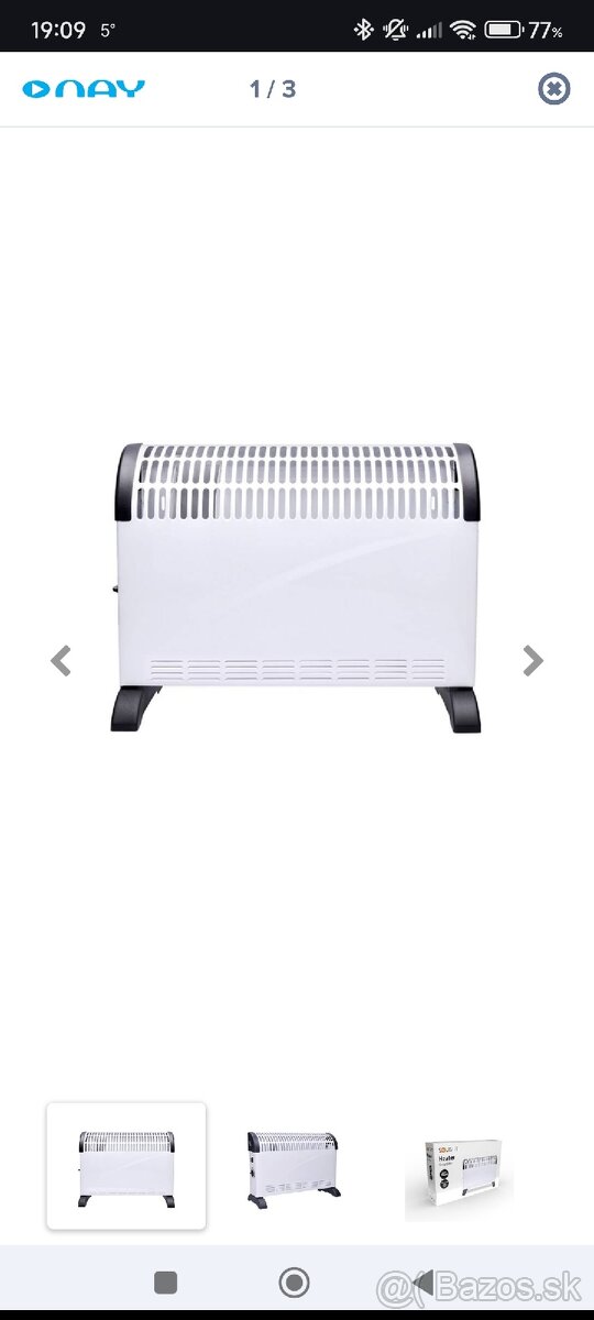 Ohrievač Kovnector s termostatov 2000w - 2