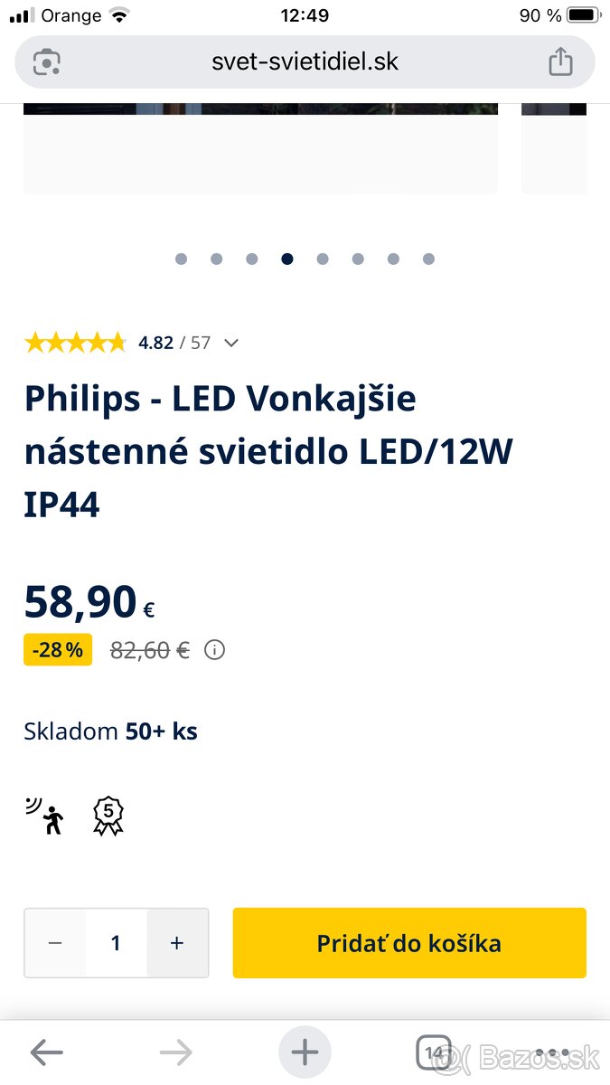 Philips LED Vonkajsie nastenne svietidlo. - 2