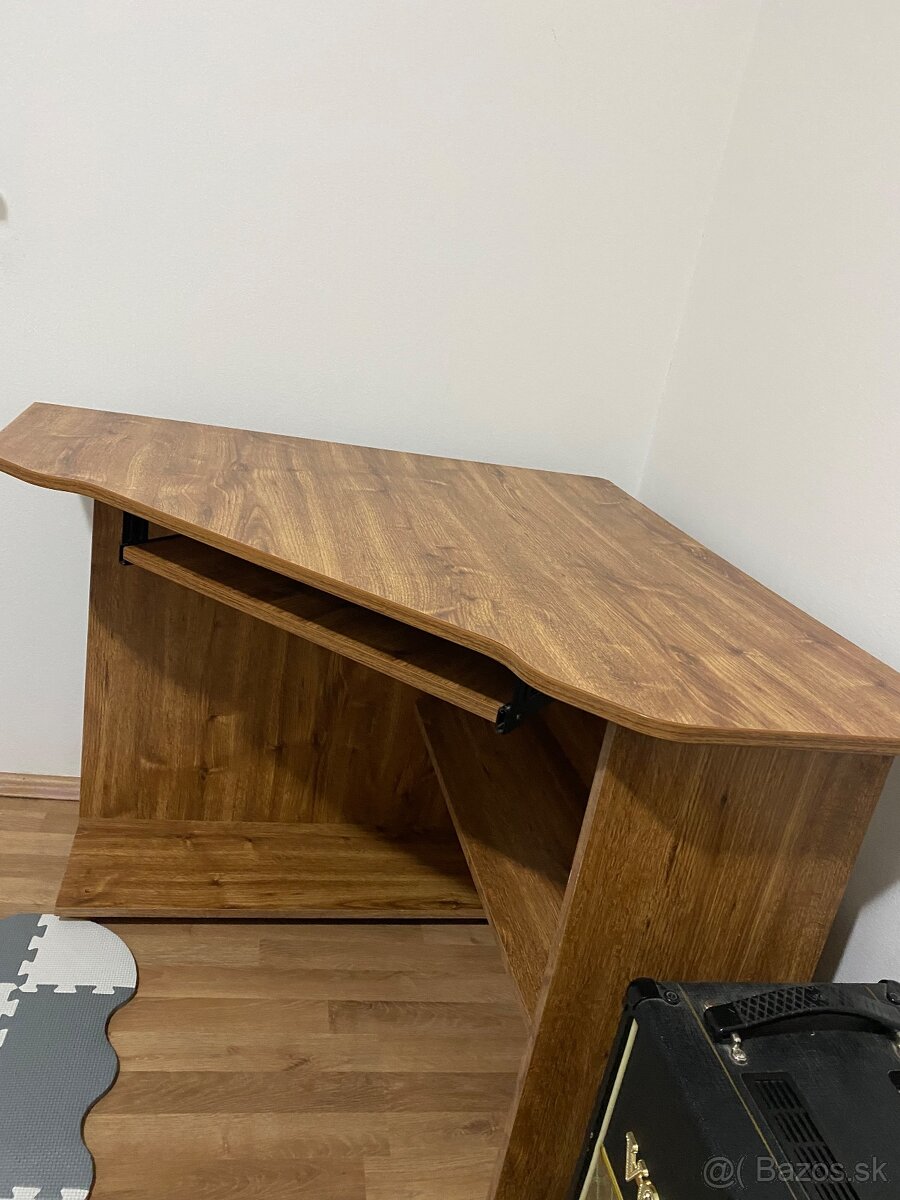 Kancelarsky stol dreveny hnedy - 2