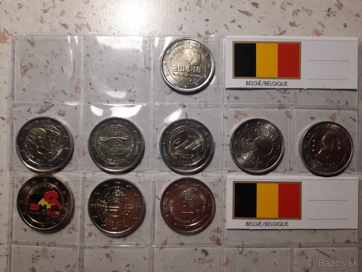 Predam BELGICKE pamätne 2 e mince - 2