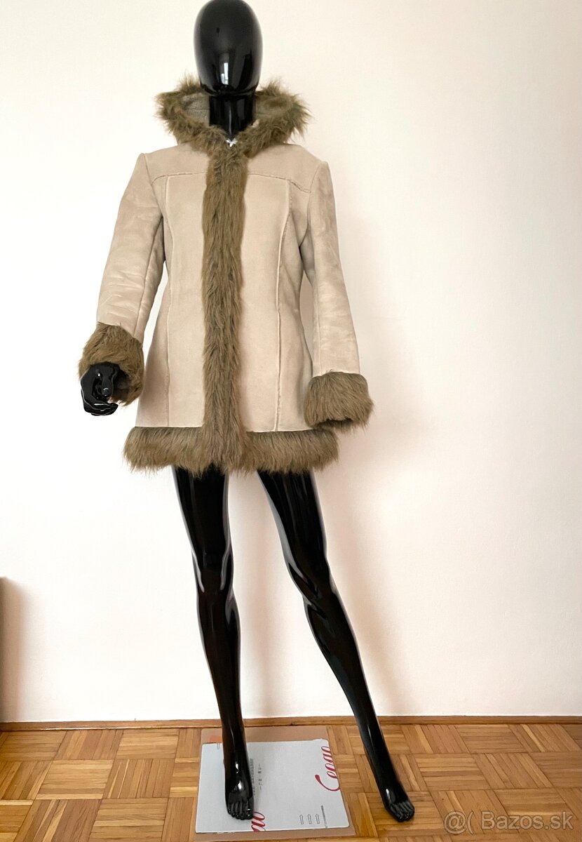Dámsky kabát s kožušinou - 2