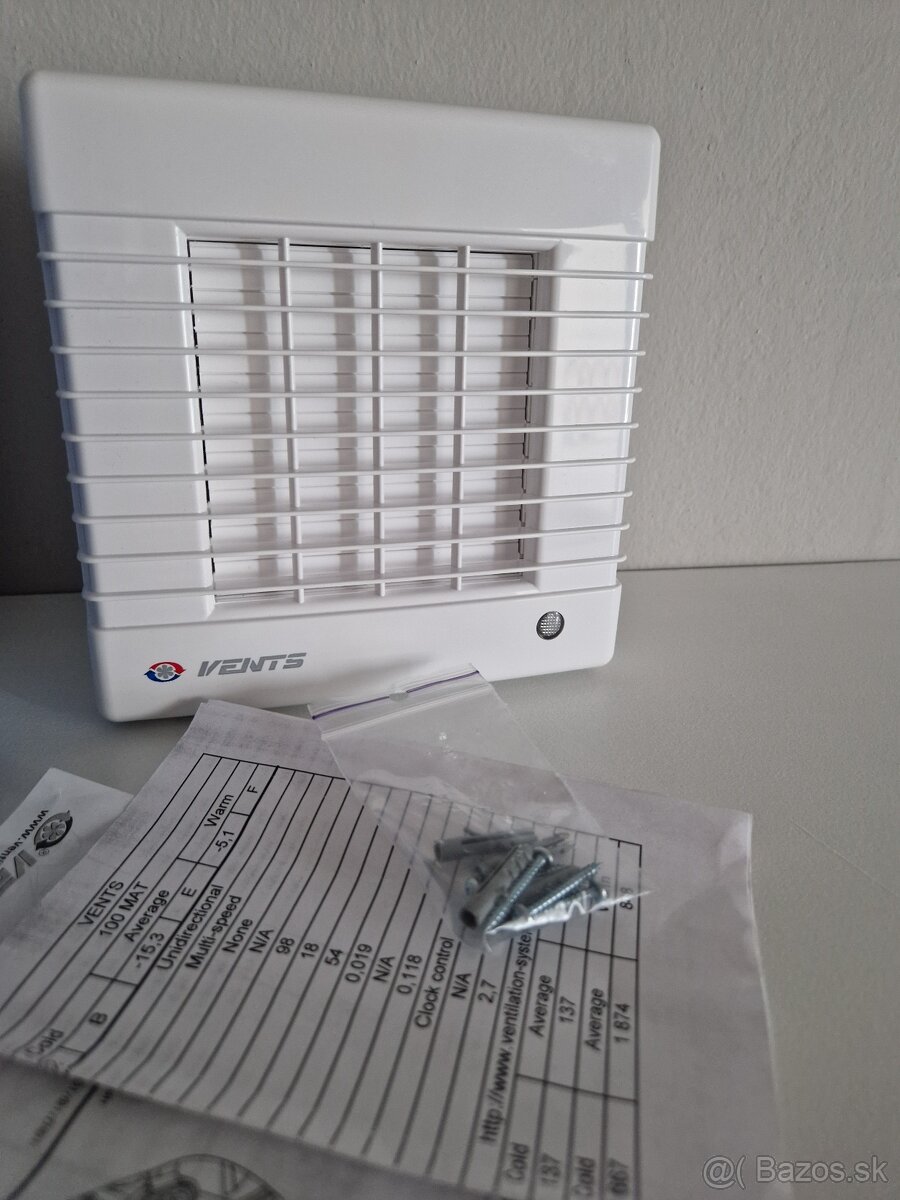 VENTILÁTOR vents 100 MAT - nový - 2
