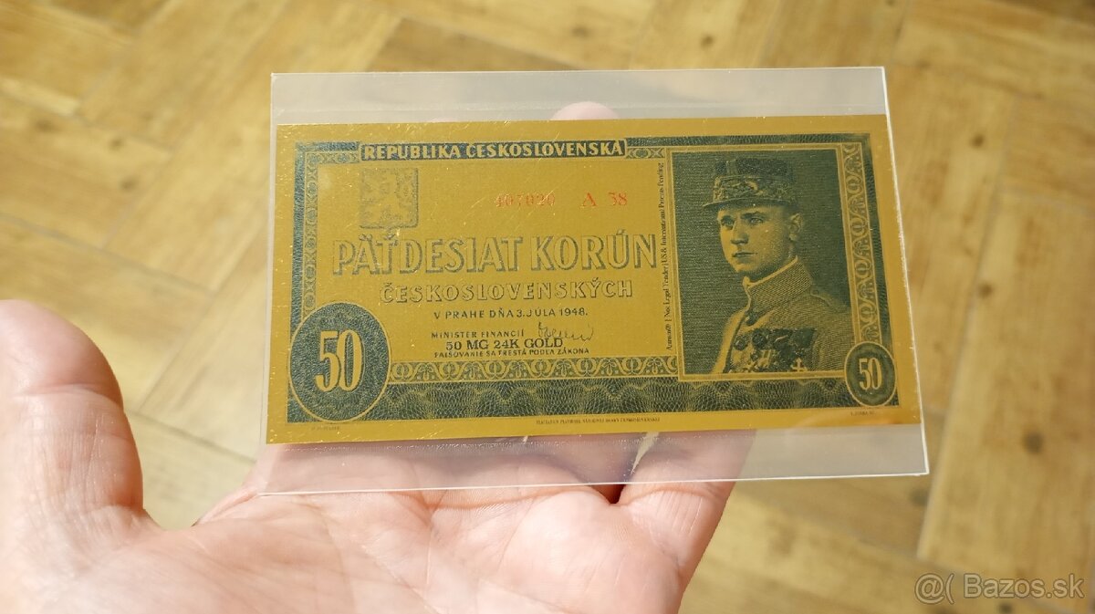 zlaté československé bankovky - 2