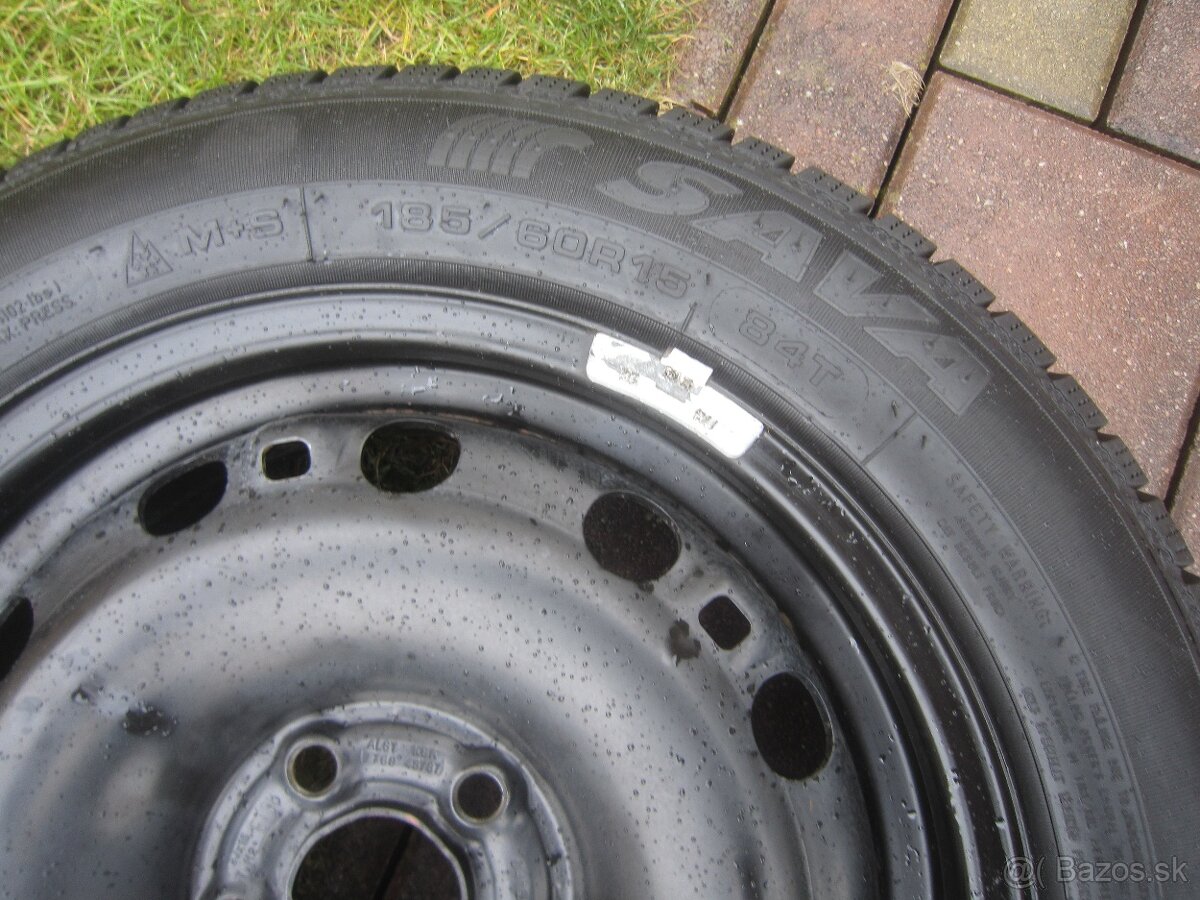 15" pl. disky Fabia2,3 so zim. pneu 185/60R15 84T Sava eski - 2