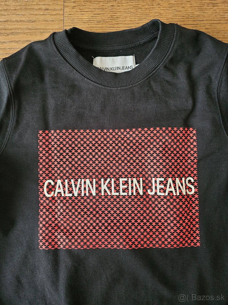 Calvin Klein Jeans mikina – čierna, XS, top stav - 2