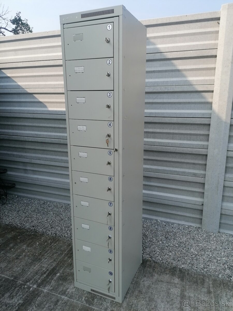 Uzamykatelná skrinka do dielne 10 alebo 5 policova - 2