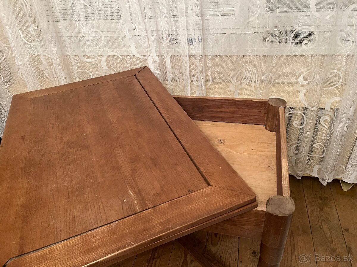 Vidiecky starozitny rozkladaci stol - 2