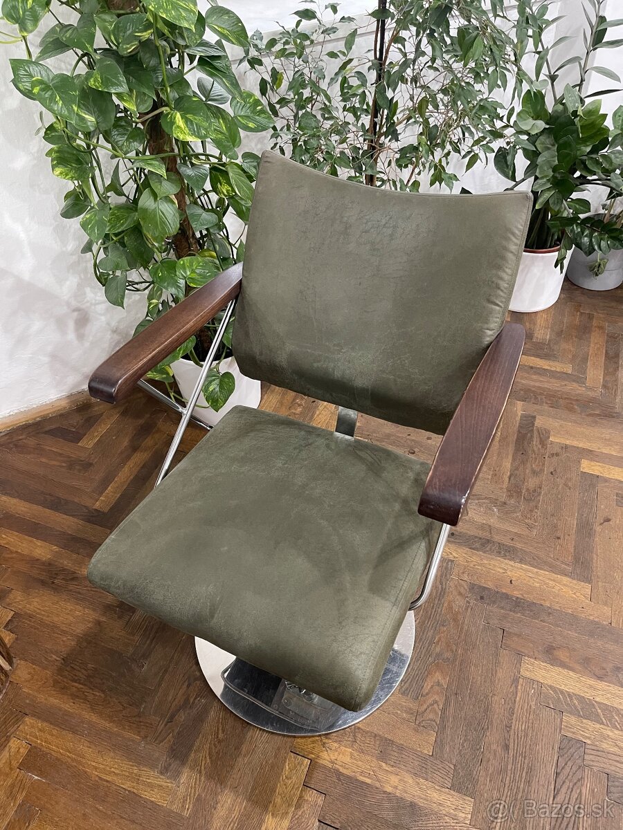 Kadernícke kreslo – 4ks - pohodlné, po renovácii sedákov - 2