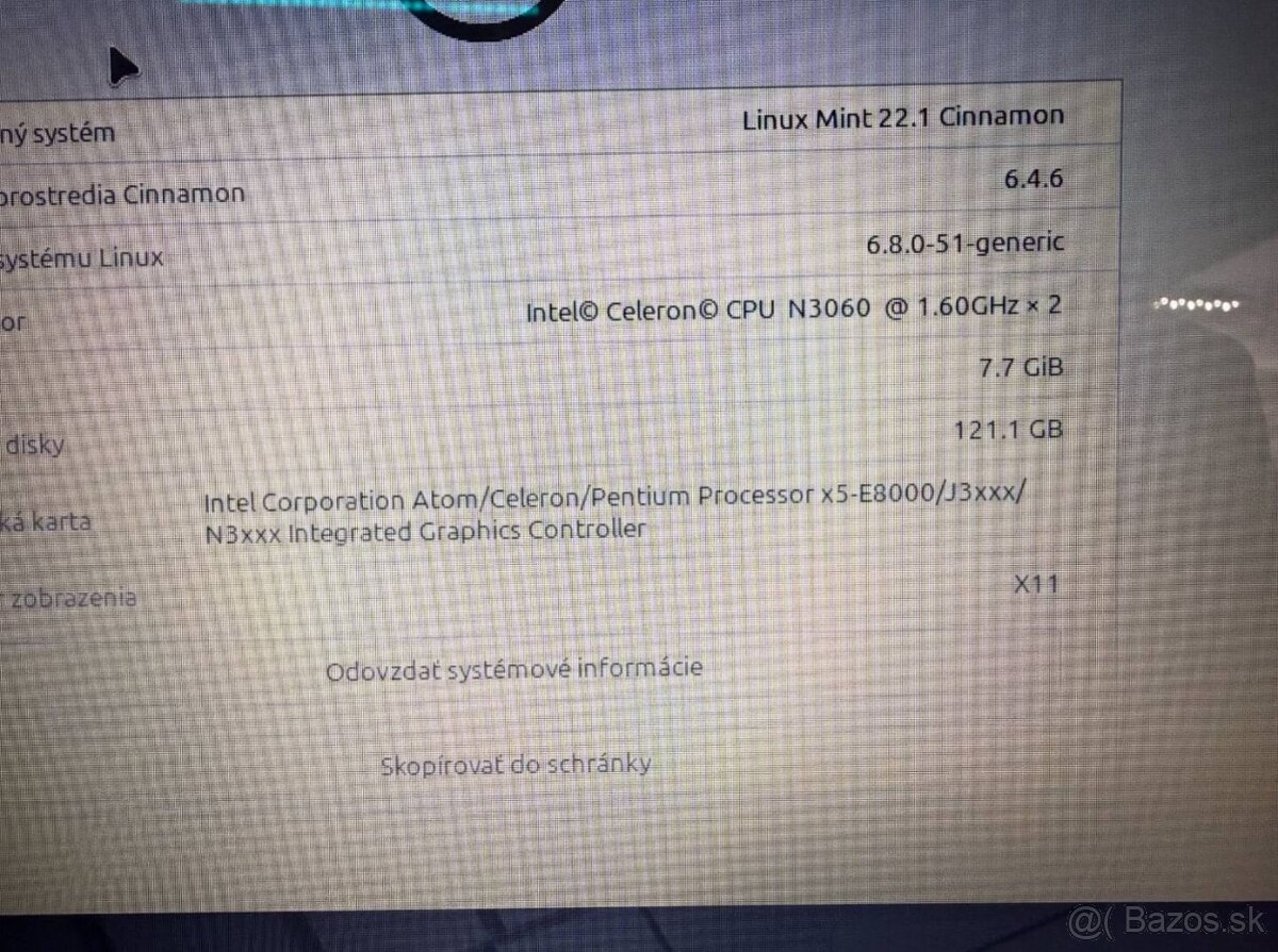 Notebook Dell Celeron N3060 / 8GB RAM / 128GB SSD / HD - 2