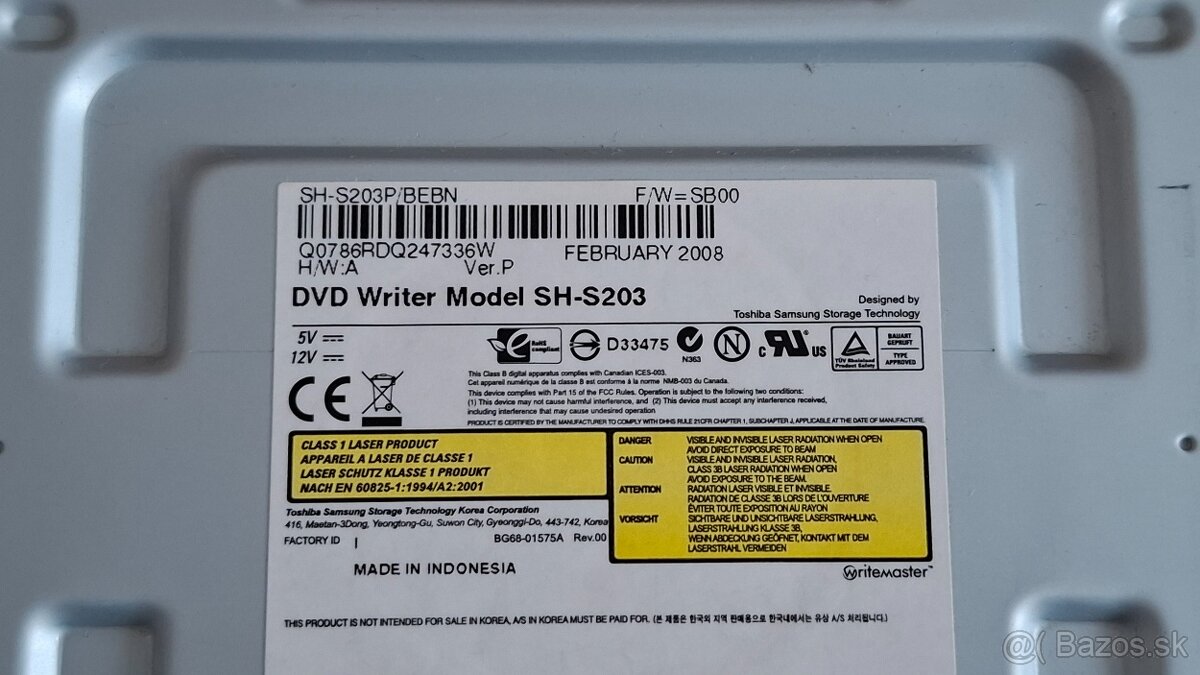 DVD napaľovačka Samsung SH-S203 čierna do PC - 2