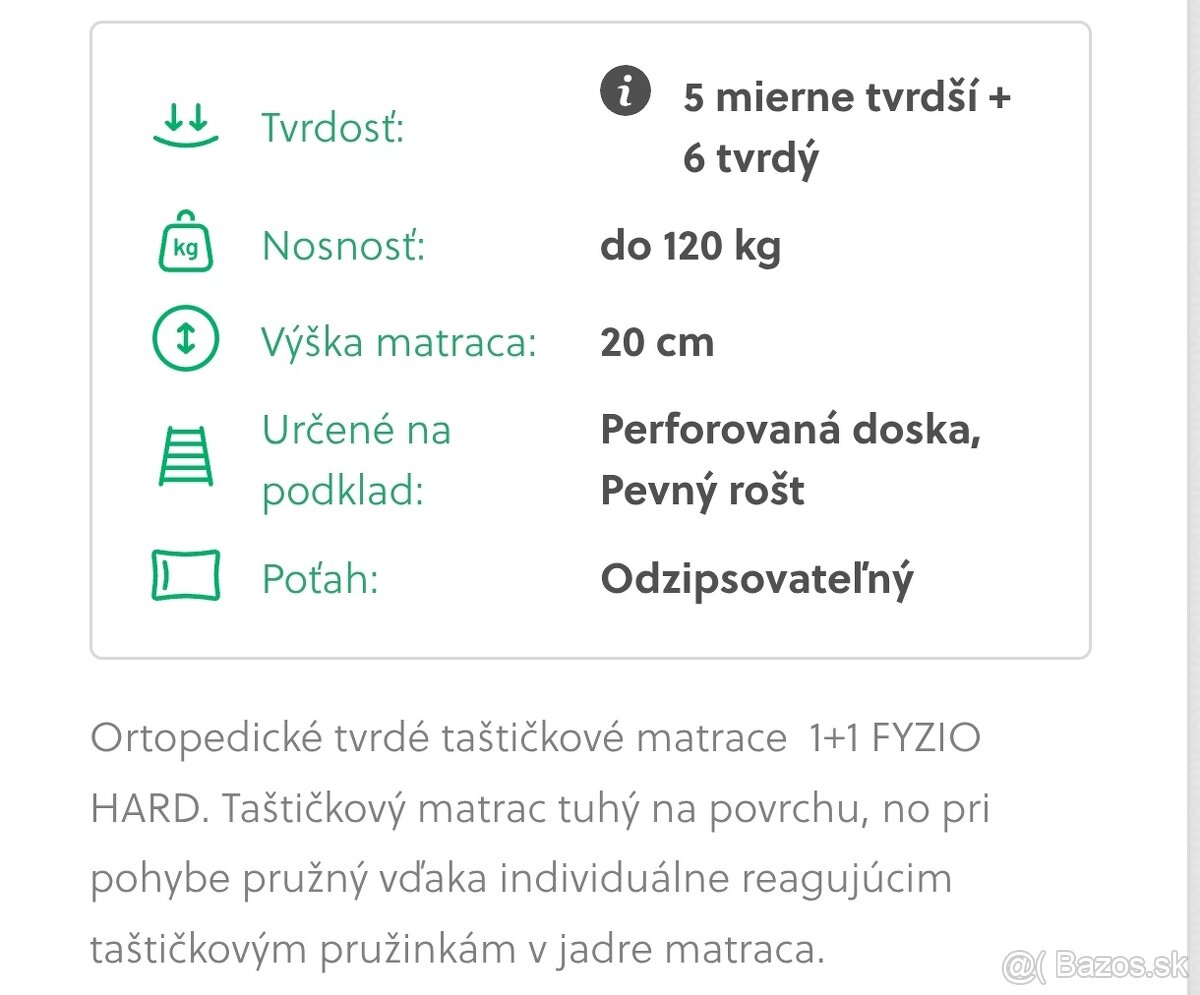 Nový nerozbalený BENAB matrac - 2