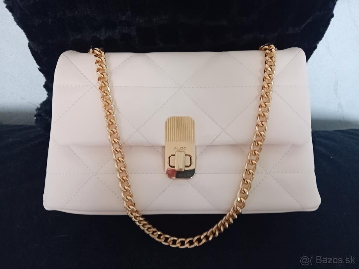Nová dámska béžová kabelka ALDO so zlatými aplikáciami - 2
