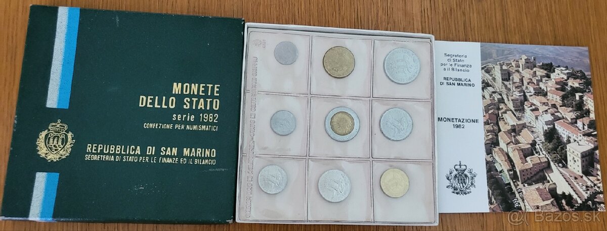 San Marino sada obehových mincí 1982 - 2