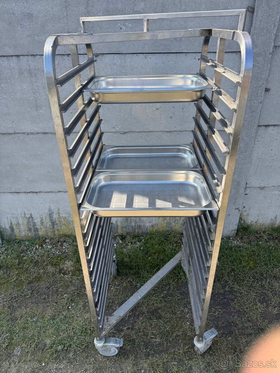 Nerezový prepravný vozík na plechy - 2