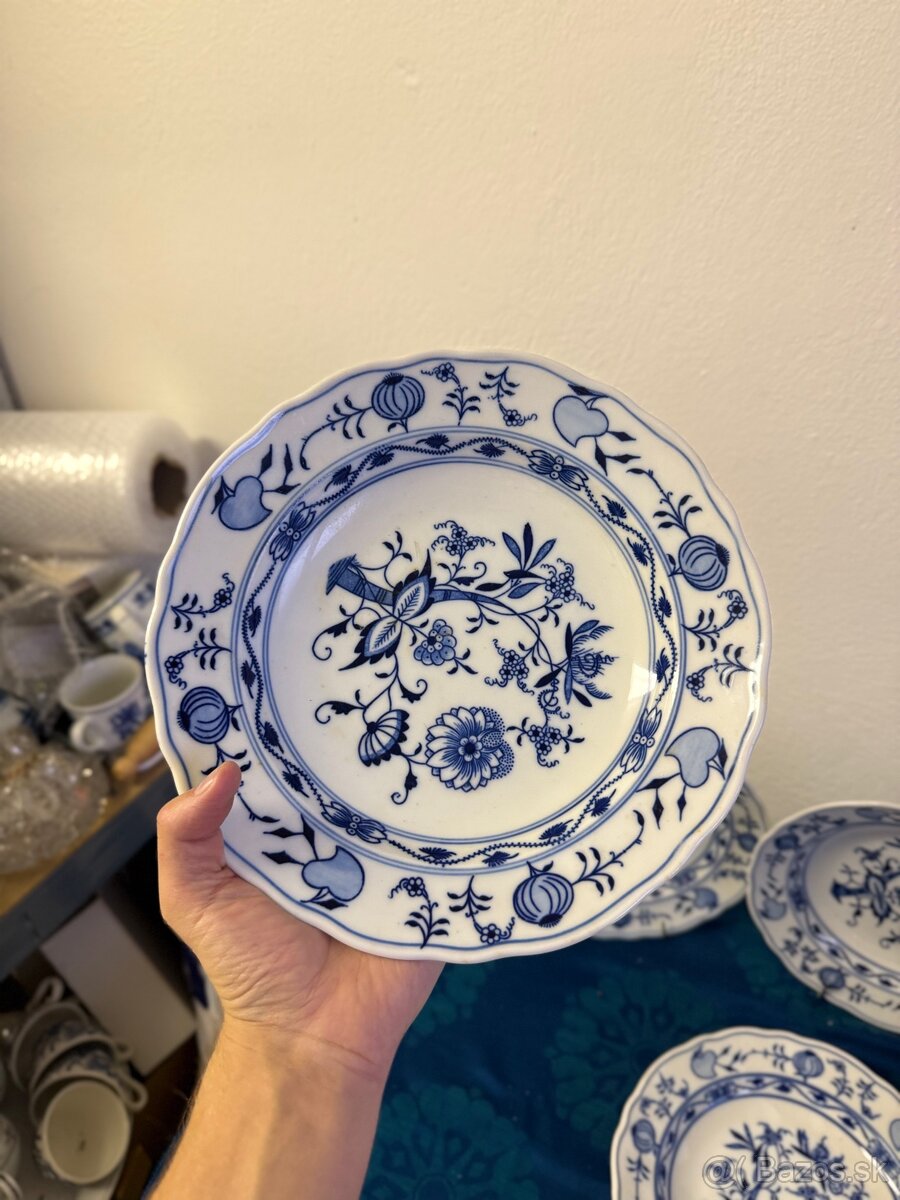 Meissen original cibulak hlboke taniere na chalupu - 2