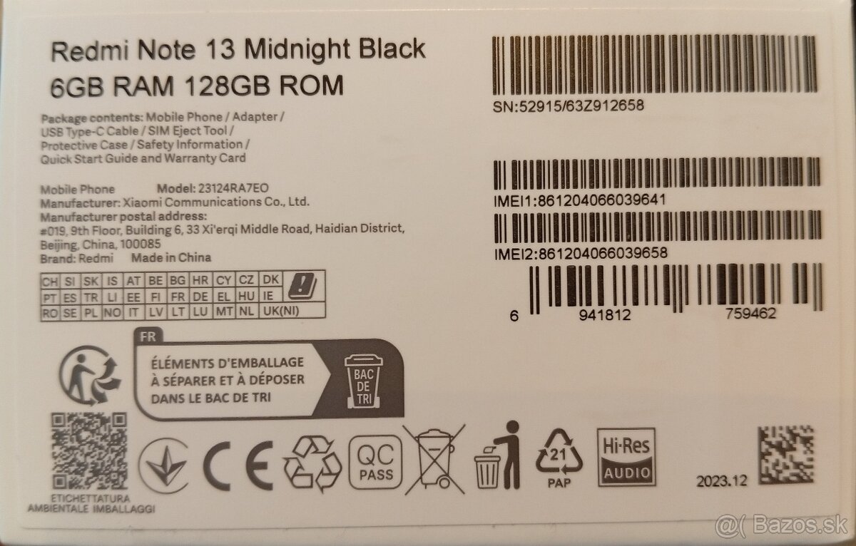 Predám XIAOMI REDMI NOTE 13 - 2