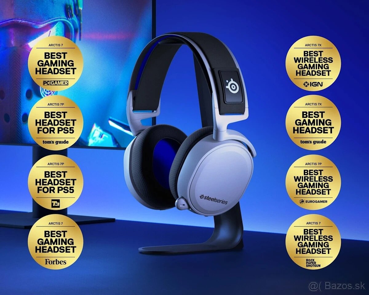 SteelSeries Arctis 7P+ White Herné slúchadlá - 2