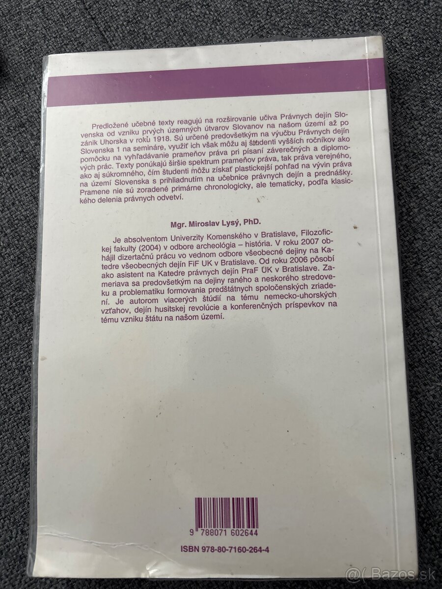 Pramene k právnym dejinám Slovenska I - 2