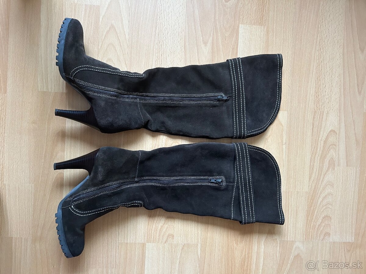 Čierne čižmy talianskej značky Bagatt, v. 38 - 2