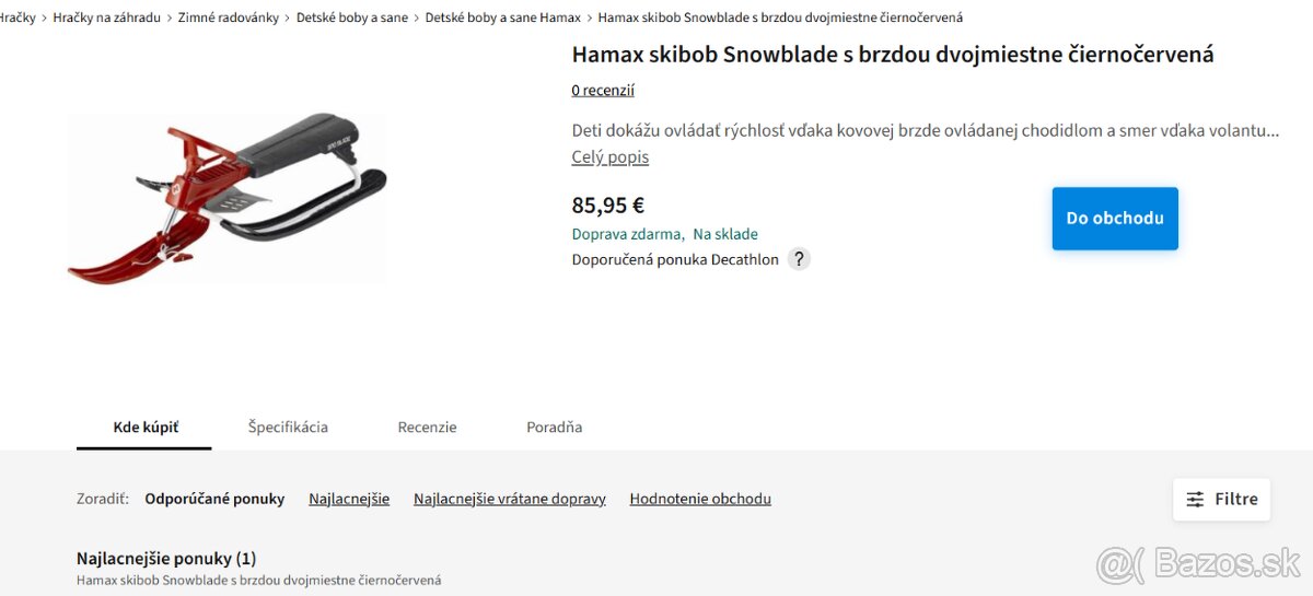 Detské sánky Snowblade - 2