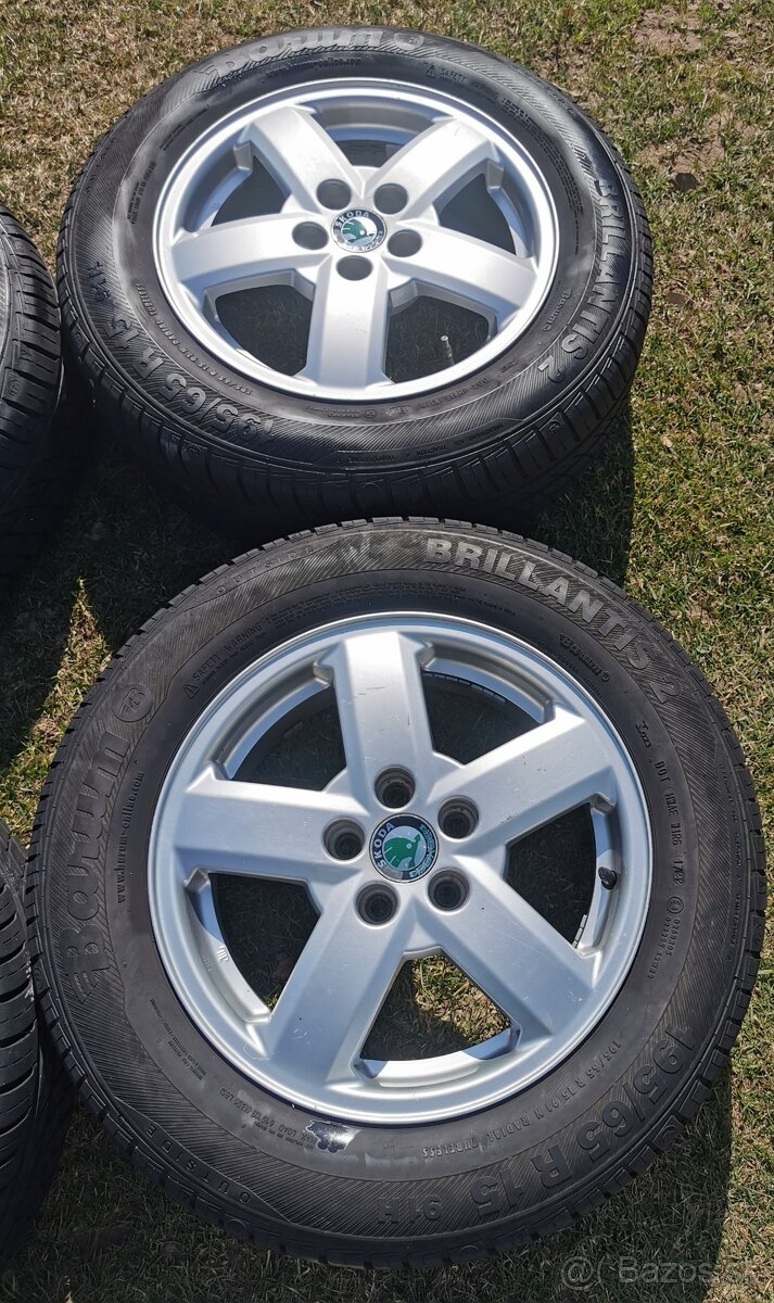 5x100 r15 elektrony skoda original - 2