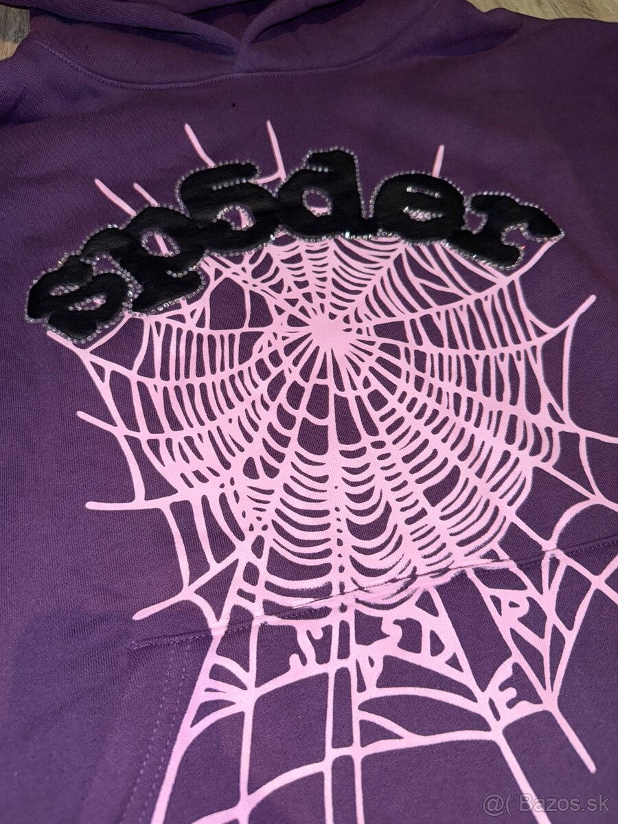Sp5der mikina fialová - 2