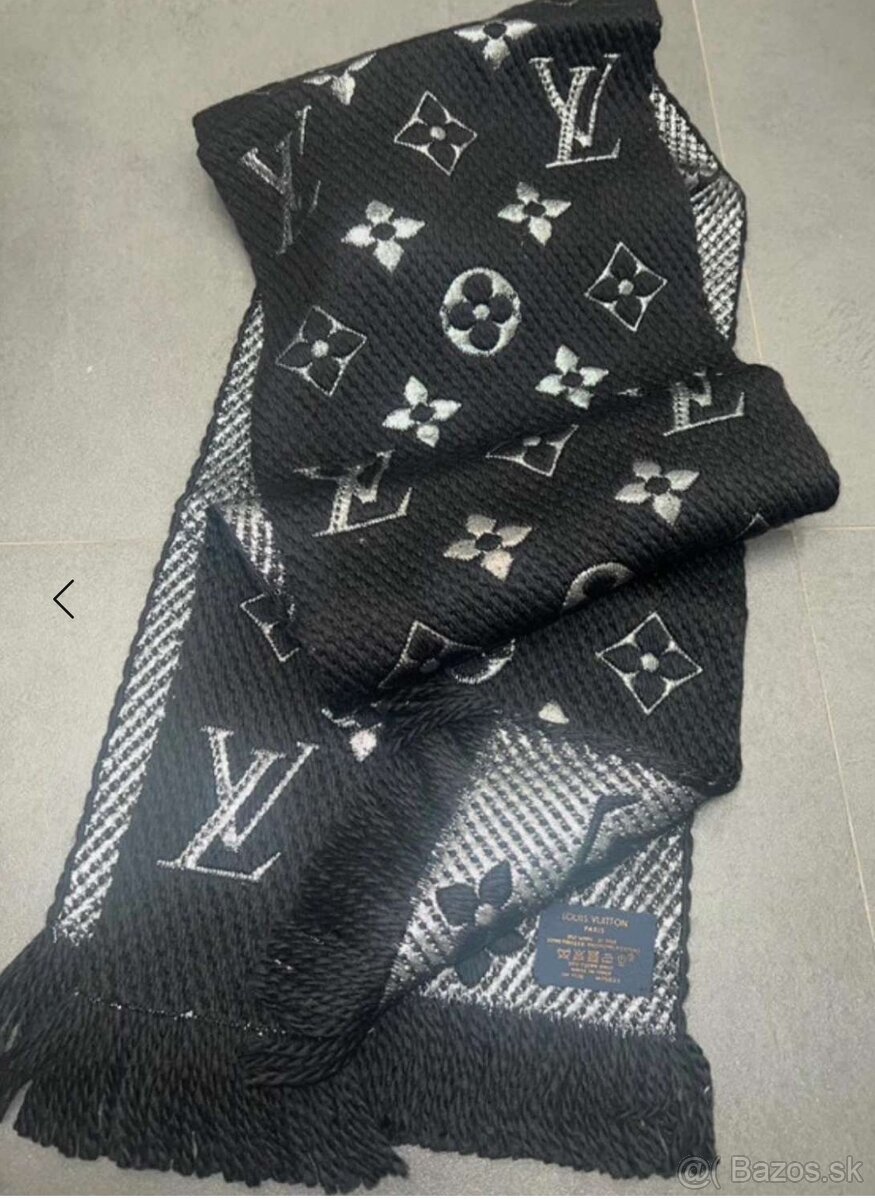 Šál Louis Vuitton - čierno/strieborný - 2