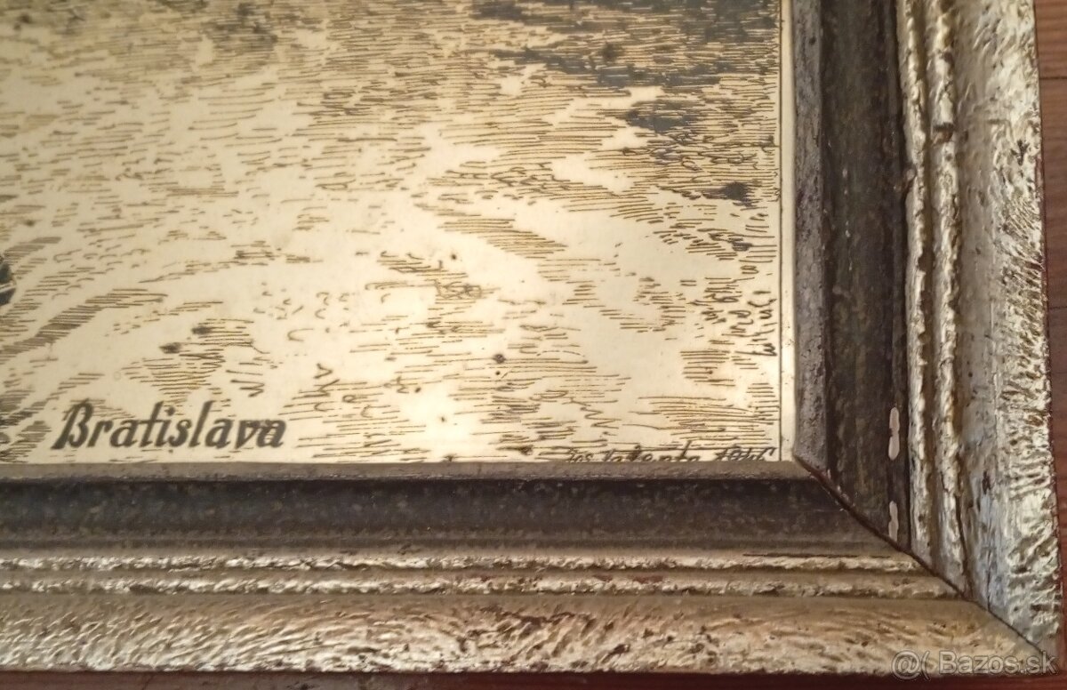 Mosadzná rytina - 2