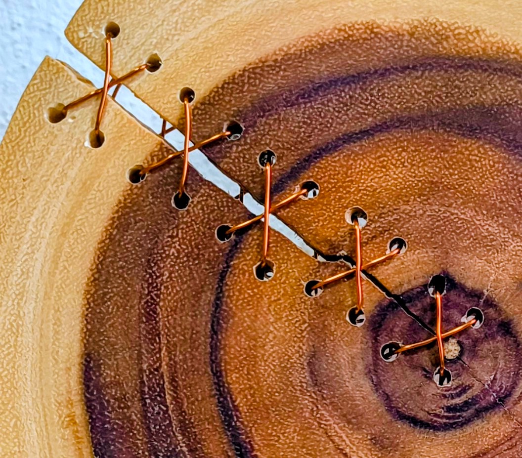 Dekorácia drevený koláč - zošitý - 2