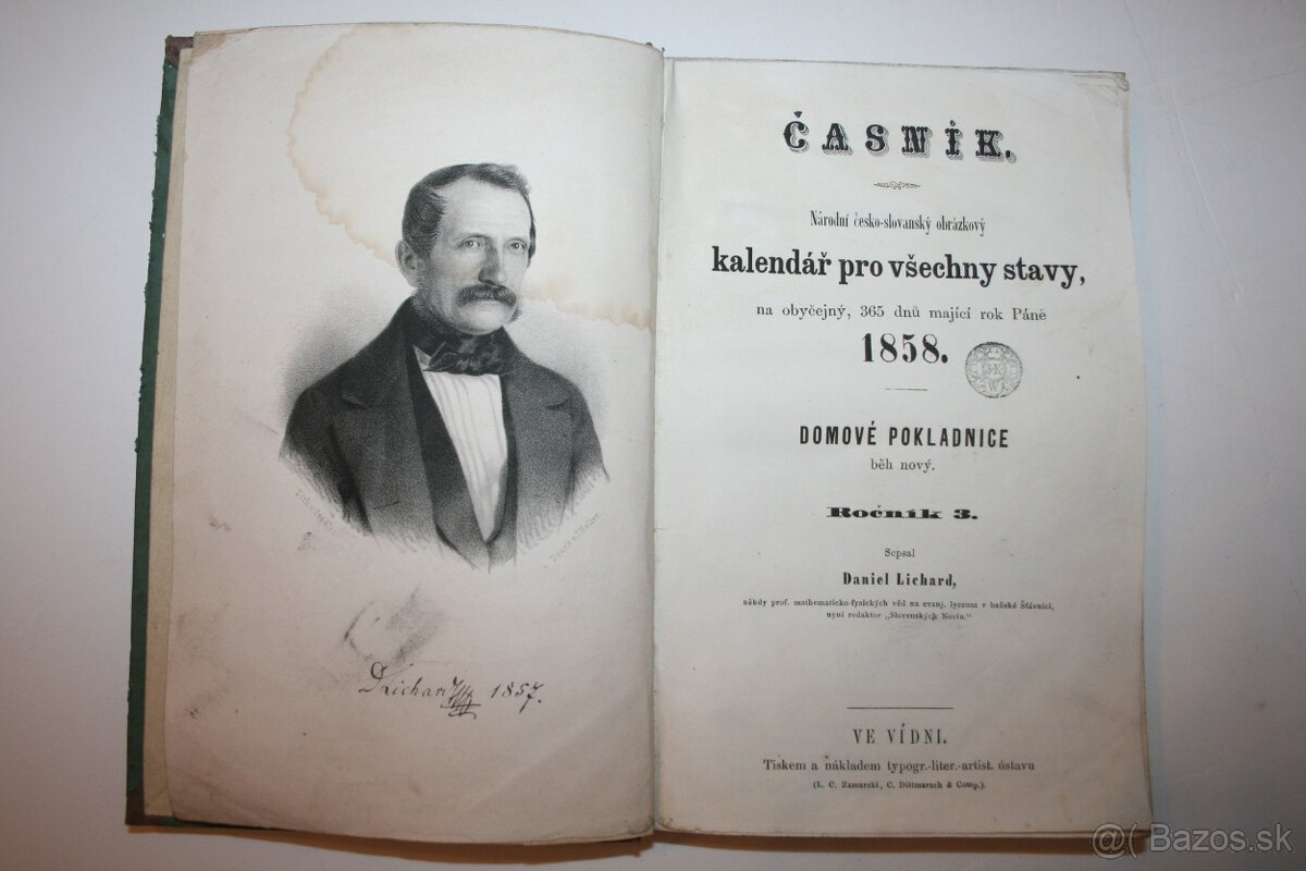 Daniel Richard: ČASNÍK 1857, 1858 - 2