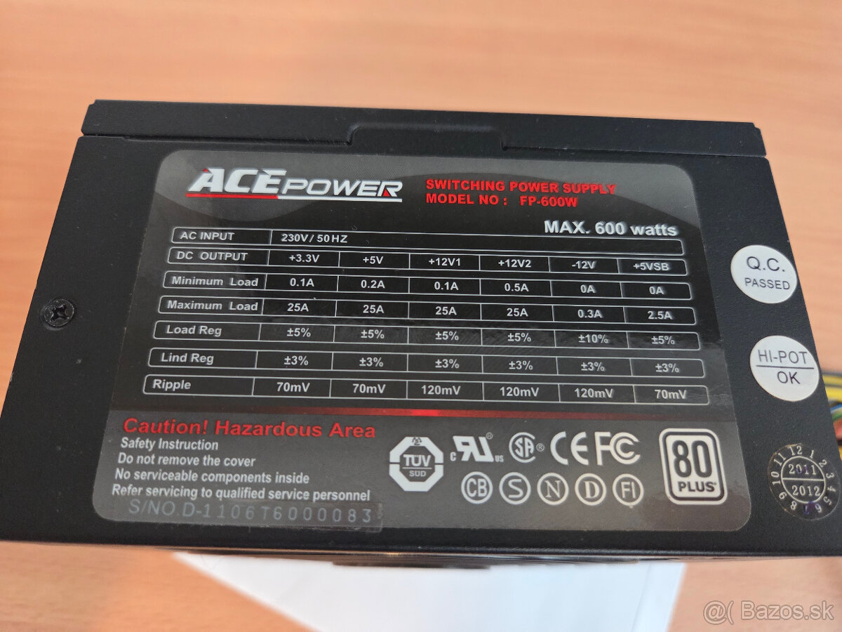 zdroj Ace power 600 W - 2