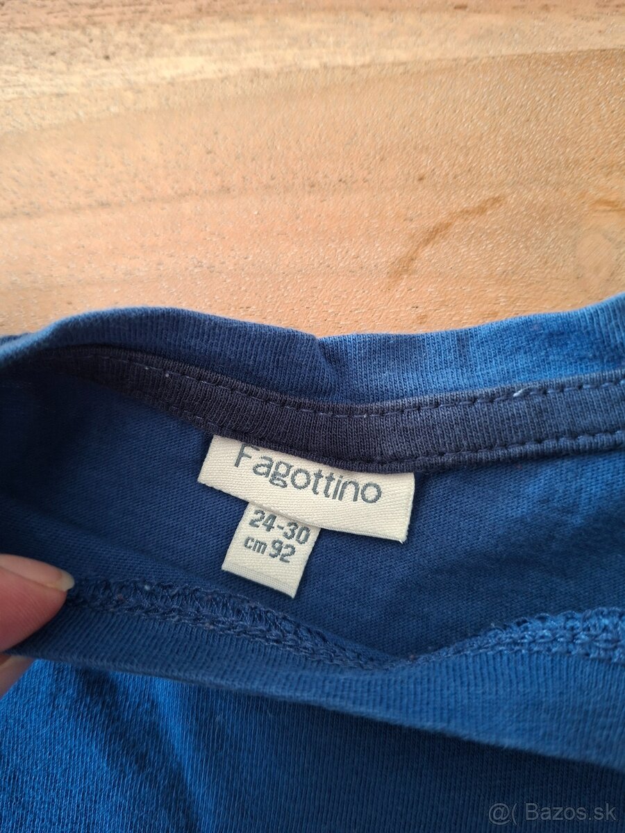 Modre tričko s vreckom 92 - 2