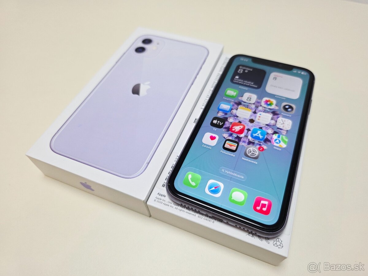 APPLE IPHONE 11 64GB. PURPLE,ZDRAVIE BATERKY 100% - 2