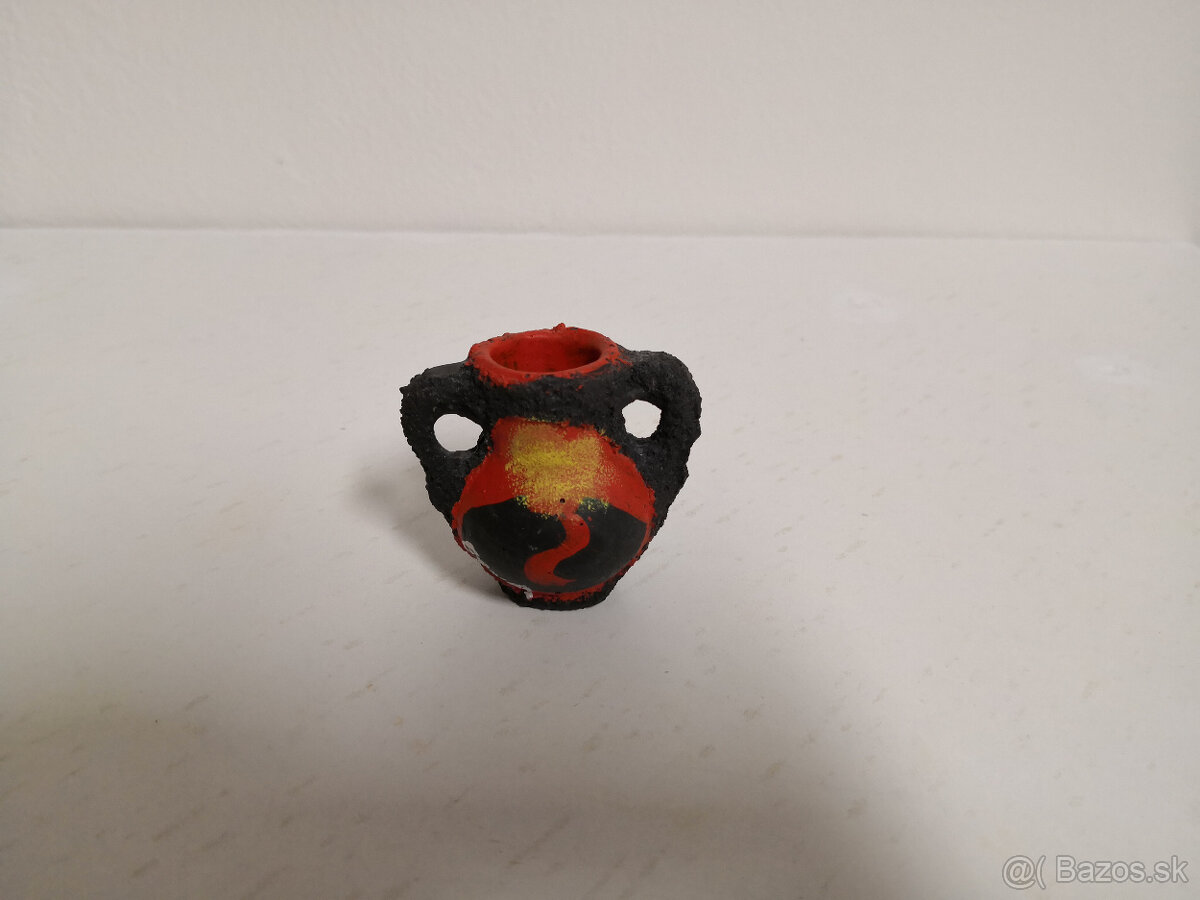 Keramická váza z lávového kameňa 70 roky Etna diz - 2