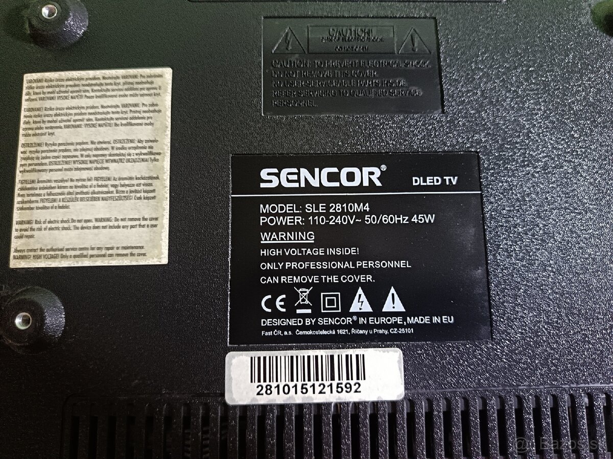Predám LED televízor SENCOR SLE 2810M4 - 2