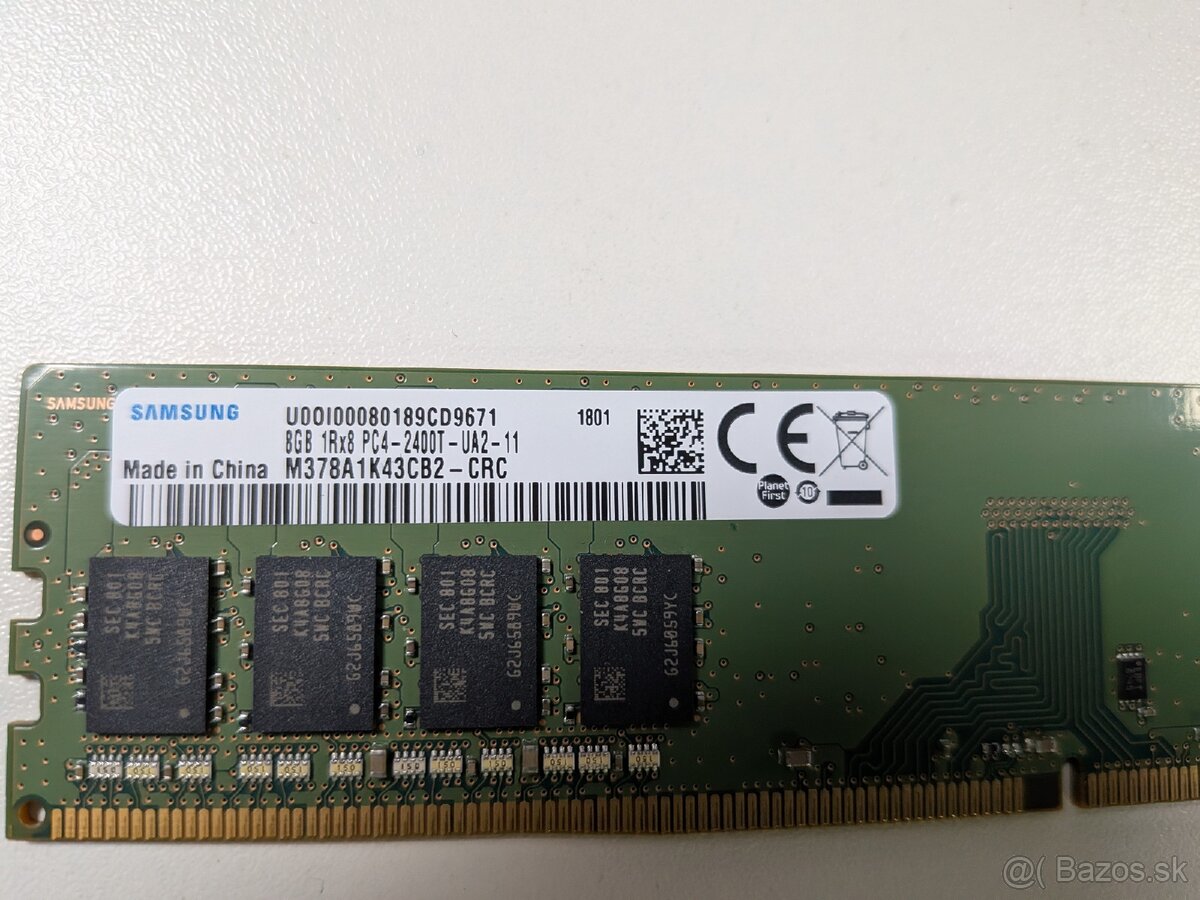Samsung 8GB RAM, DIMM DDR4, 2400 MHz - 2