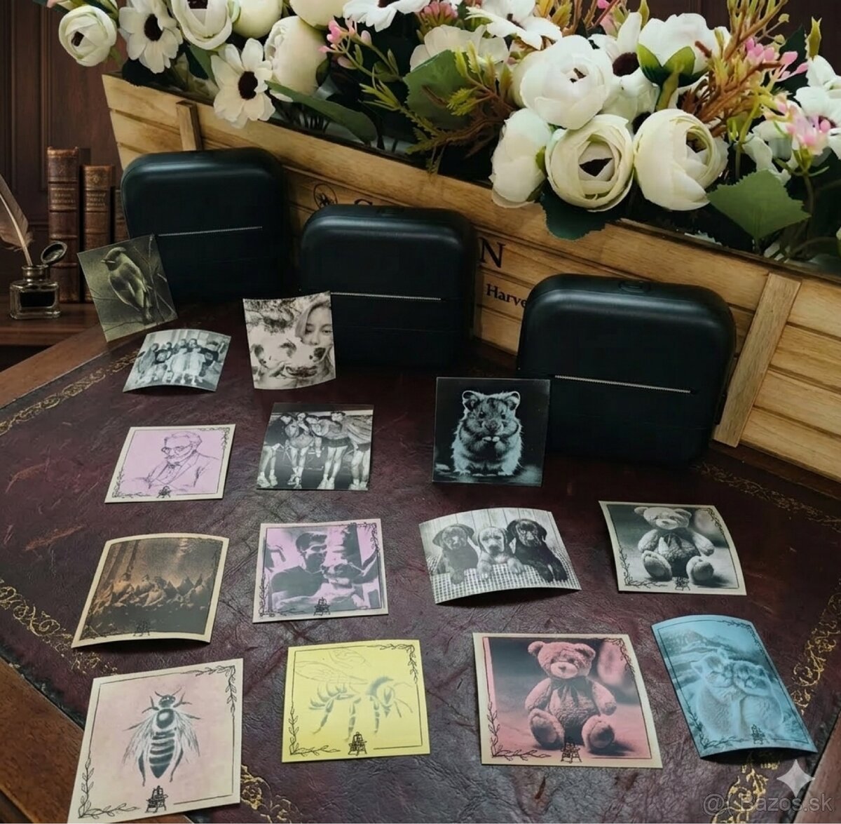 Nová mini tlačiareň ( mini printer ) s 13 rôznymi rolkami - 2