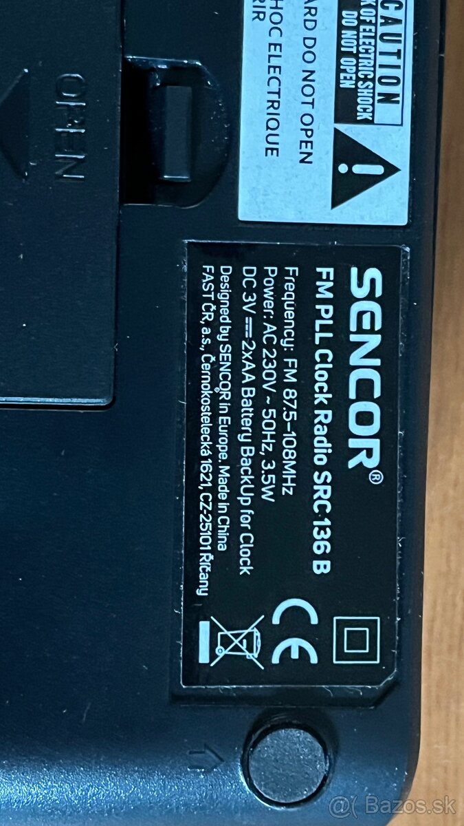 Predám rádiobudík Sencor s hodinami - 2