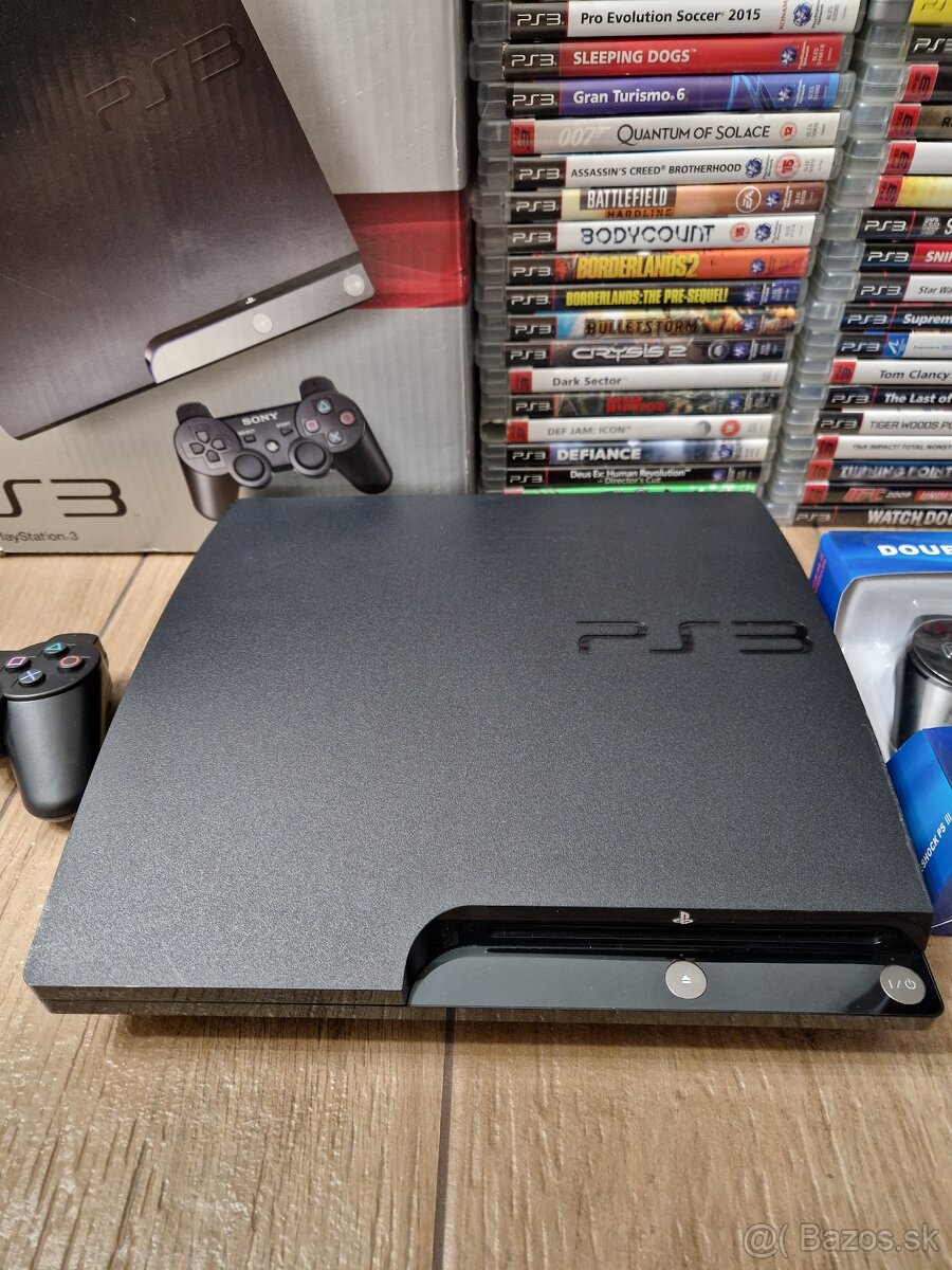 PlayStation 3 Slim 250GB + 2 ovládač a 89 hier - 2