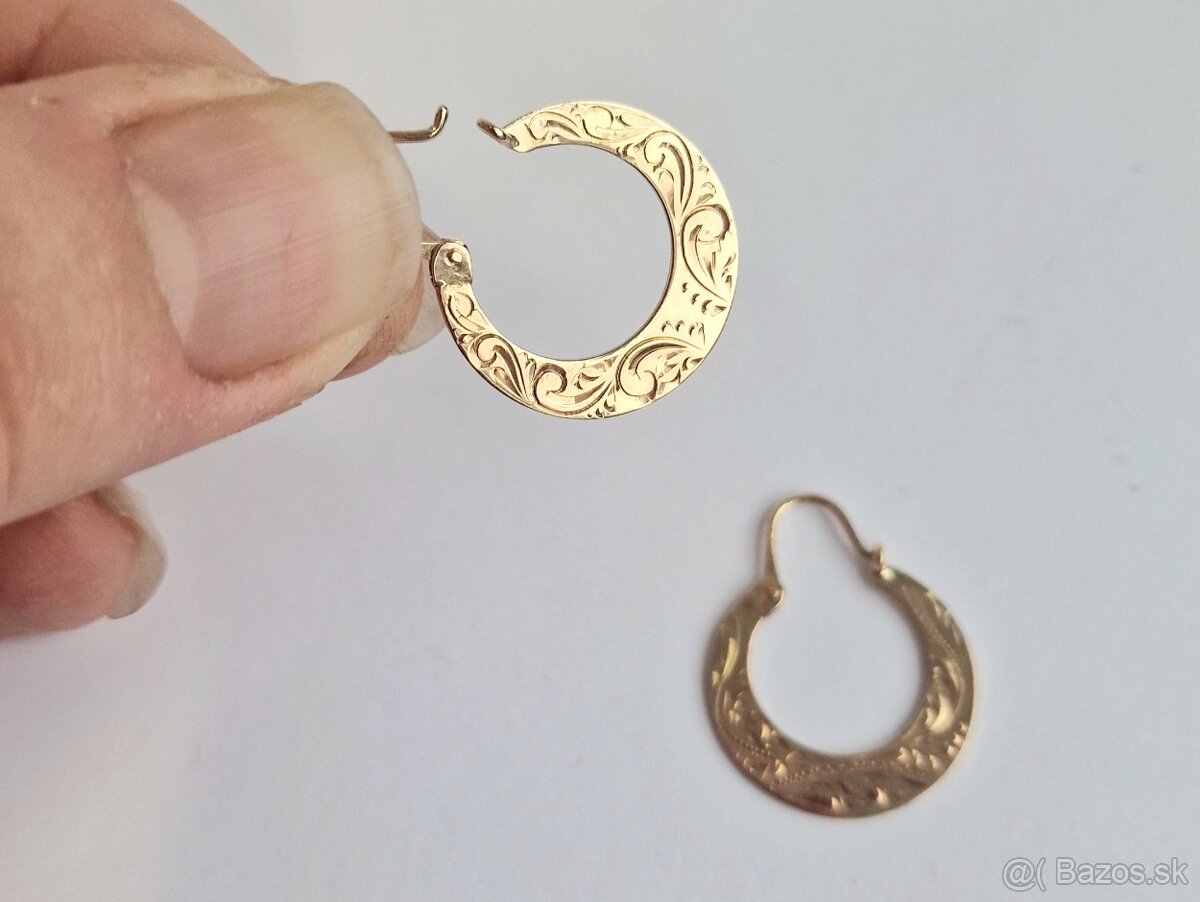 Predám zlaté náušnice 585/1000. 2.92 g - 2