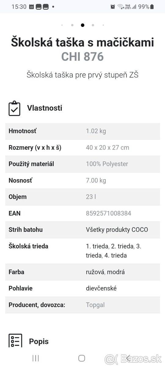 Školská taška Topgal - 2