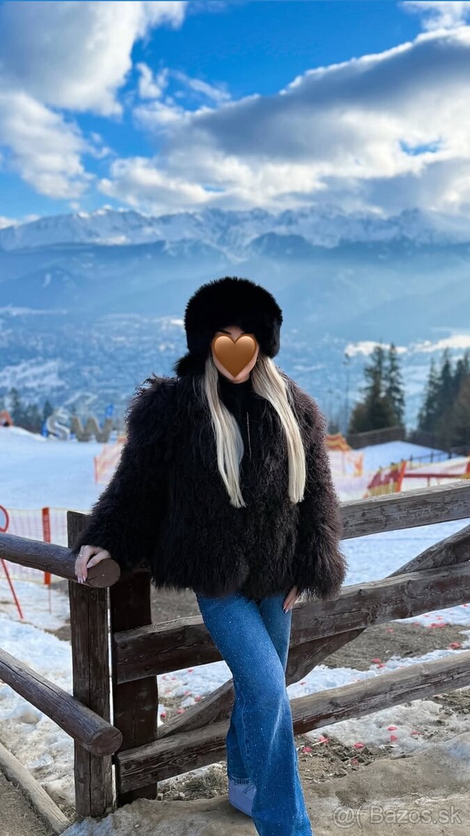 Mongolský kožuch v čoko farbe - 2