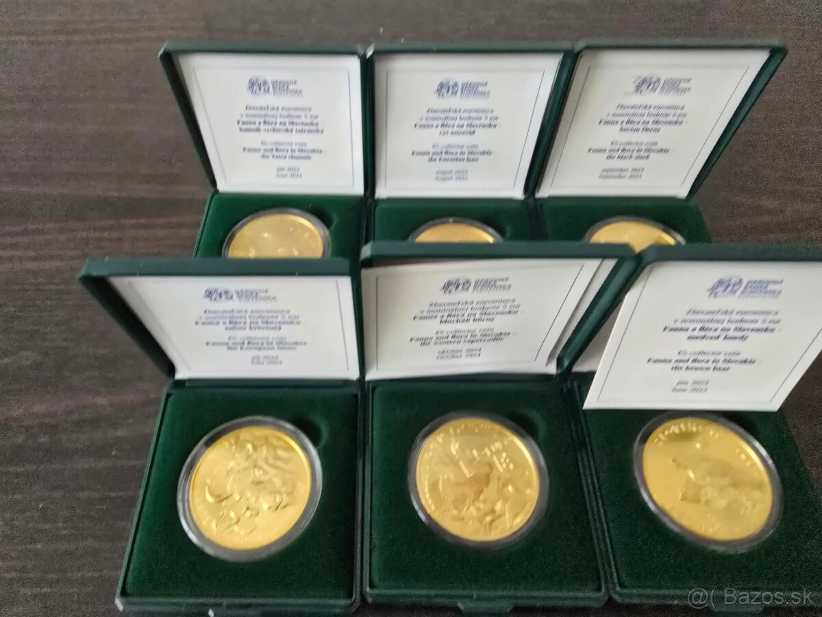 5€ Slovensko Fauna a Flora reprezentacna etui NBS - 2