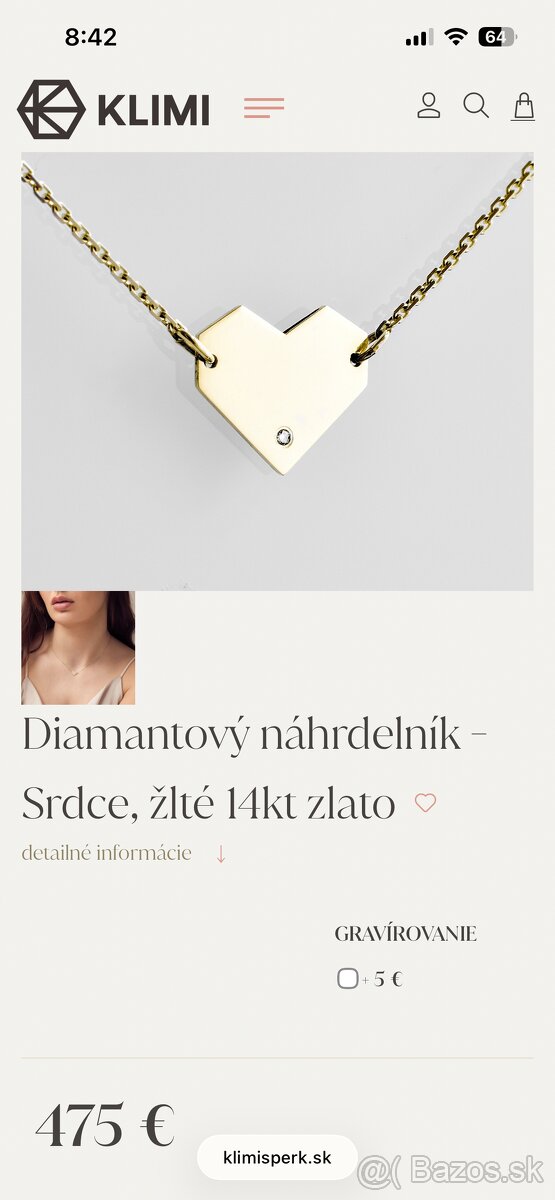 Diamantový nahrdelnik - 2